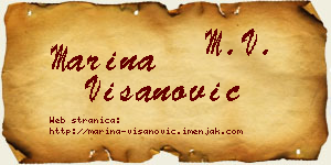Marina Višanović vizit kartica